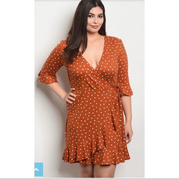 Dresses & Skirts - Rust Faux-Wrap Dress